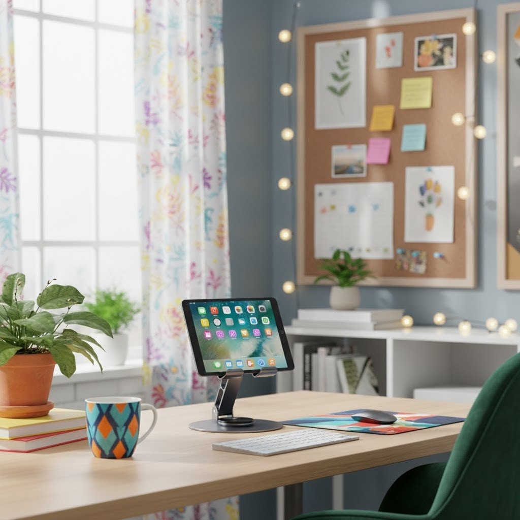 Suporte de Metal para Celular e Tablet Giratório