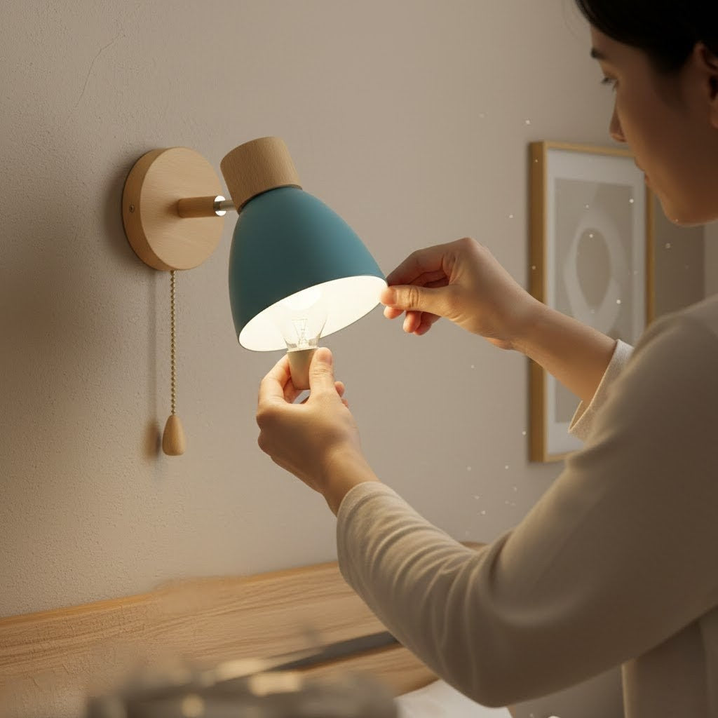 Arandela de Parede em Madeira Wooden Wall Light