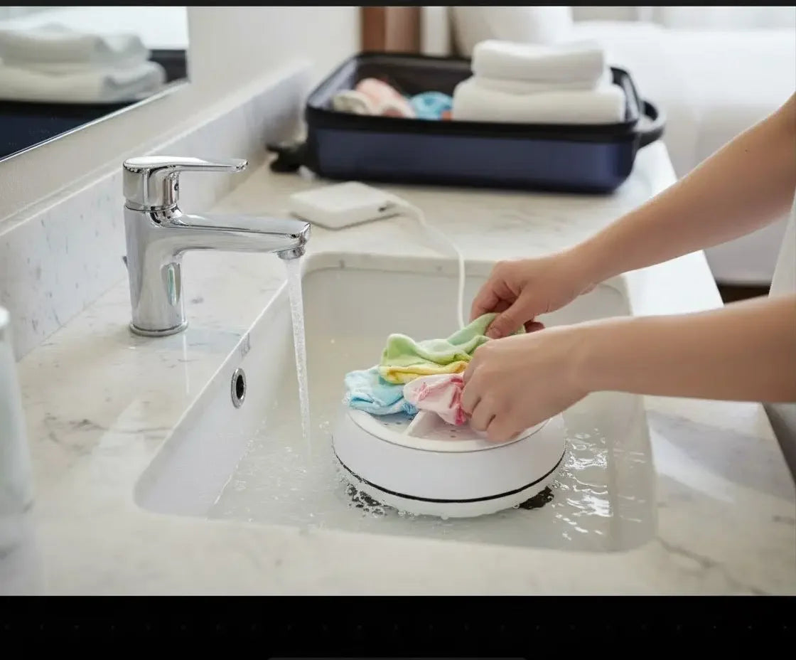 Mini Lavadora Portátil Ultra Sonic   Maravilhas do Mundo Moderno