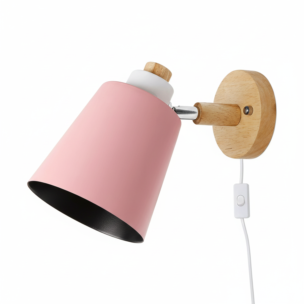 Arandela de Parede Wooden em Madeira com Interruptor Iluminação Decorativa