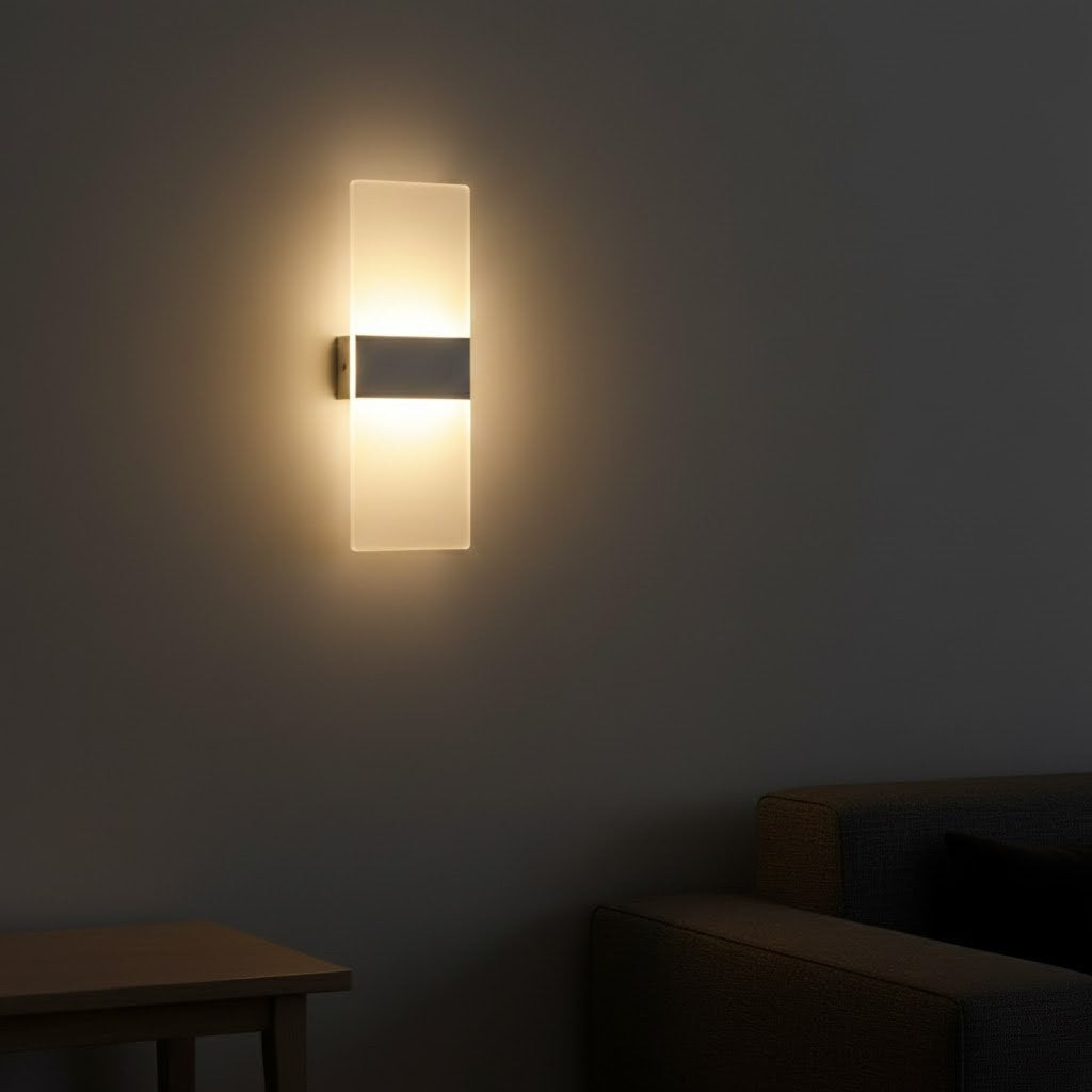 Arandela de Parede Minimalista em Acrílico Iluminação Moderna