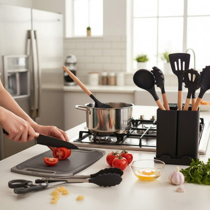 Kit Completo Jogo Utensílios de Cozinha 19 Peças