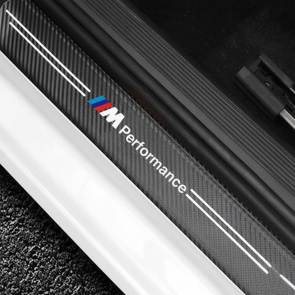 Kit Adesivo de Carbono de Soleira de Porta de Carro