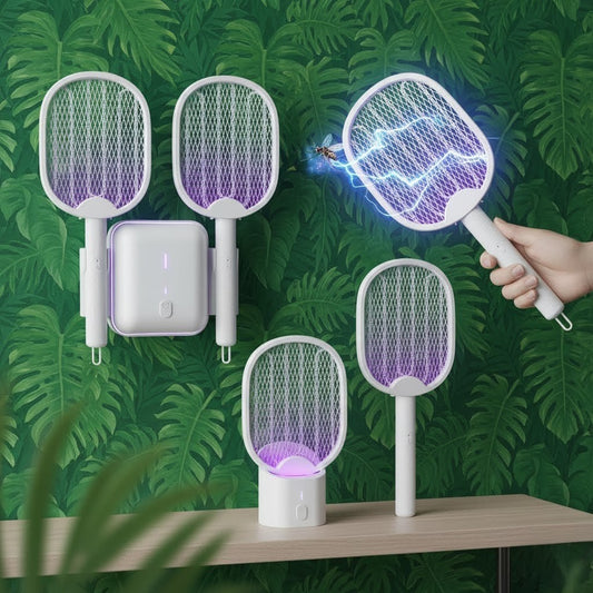 Raquete Mata Mosquito com Ions de Atração
