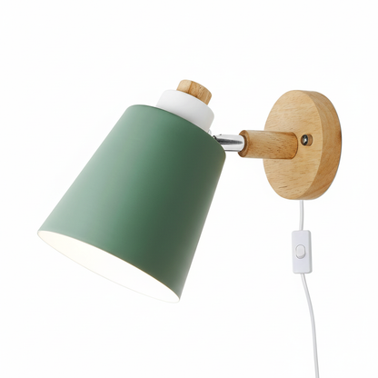 Arandela de Parede Wooden em Madeira com Interruptor Iluminação Decorativa