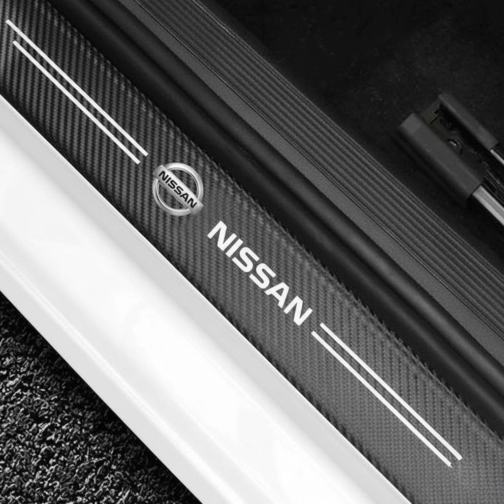 Kit Adesivo de Carbono de Soleira de Porta de Carro