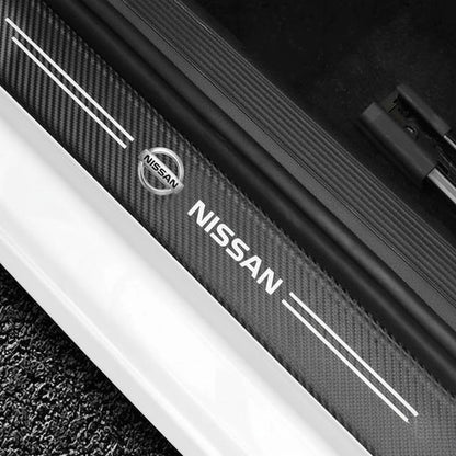 Kit Adesivo de Carbono de Soleira de Porta de Carro