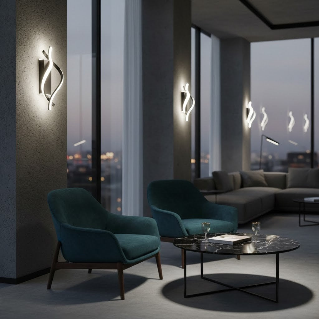 Arandela de Parede LED Espiral Moderna