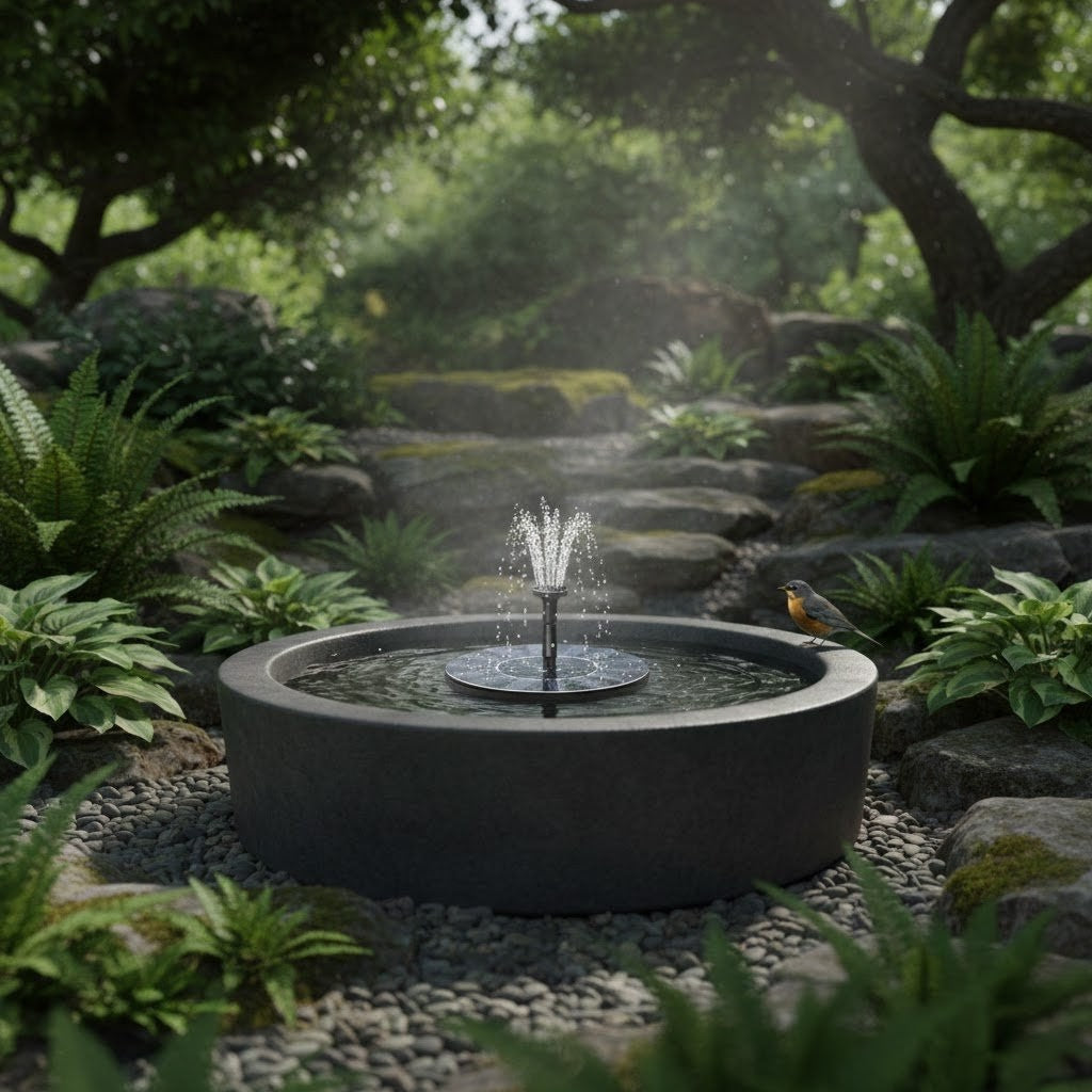 Fonte de Água Movida a Luz Solar Solary