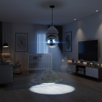 Câmera de Segurança 360 Graus Wi-Fi Full HD 1080p Com Gravador Microfone