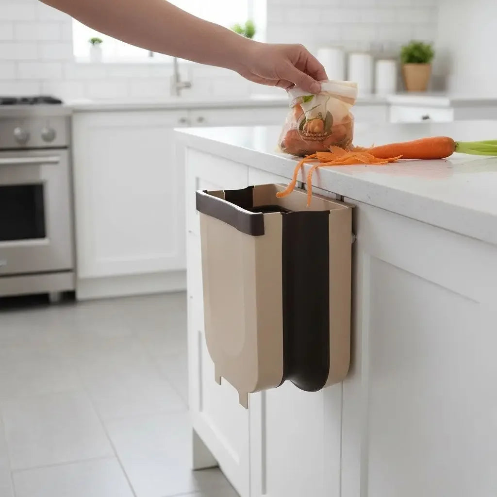 Lixeira Dobrável para Cozinha Smart Dumb   Maravilhas do Mundo Moderno