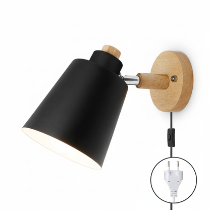 Arandela de Parede Wooden em Madeira com Interruptor Iluminação Decorativa