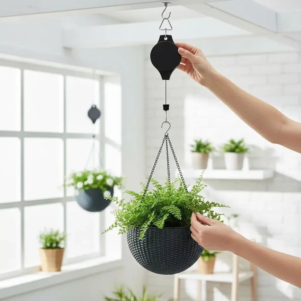 Pulley Retrátil Para Plantas   Maravilhas do Mundo Moderno