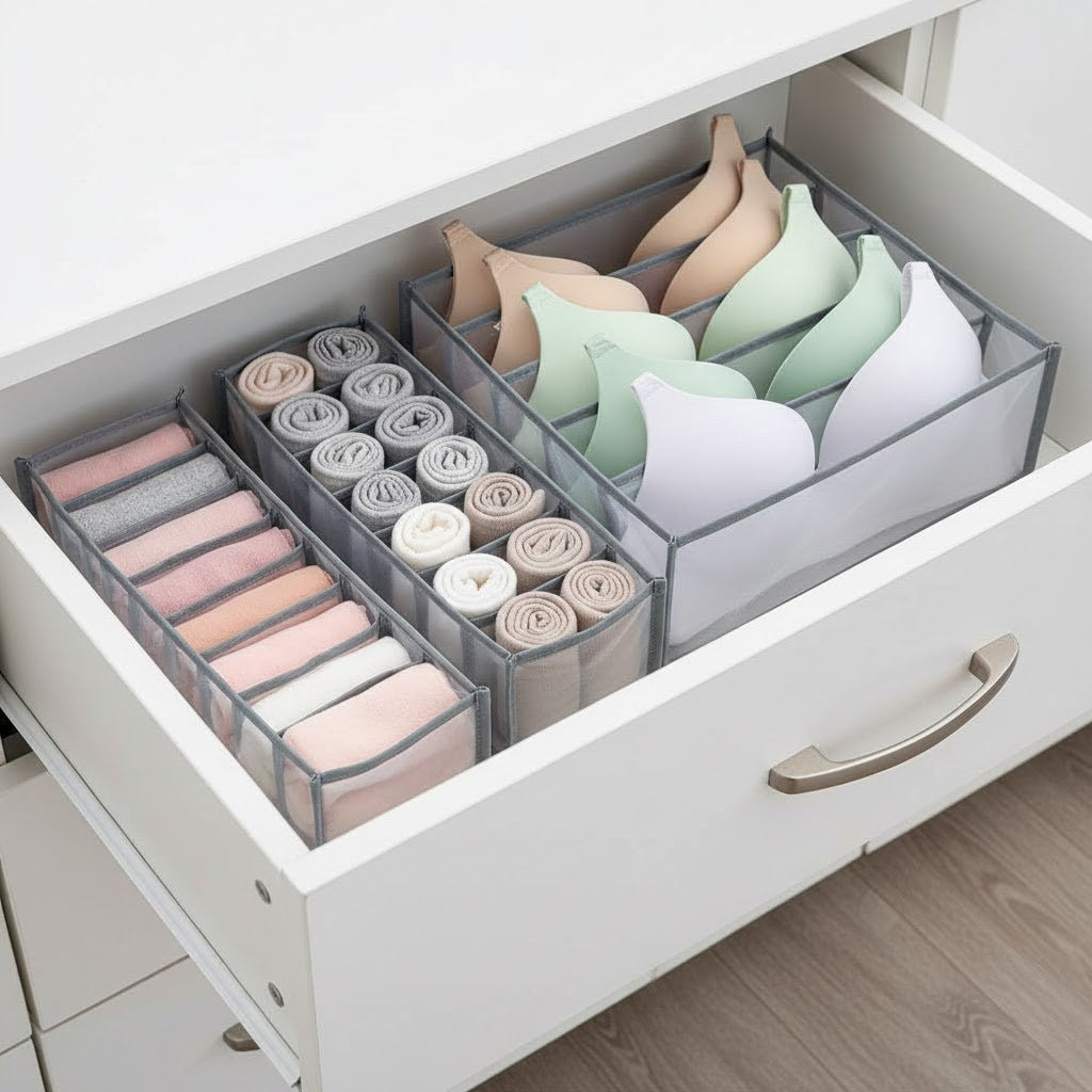 Kit Organizador de Roupa Íntima Mesh Grid - COMPRE 2 LEVE 3