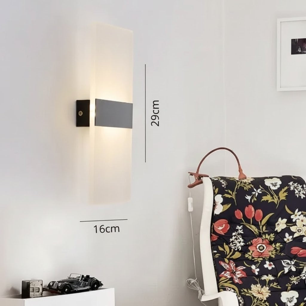 Arandela de Parede Minimalista em Acrílico Iluminação Moderna