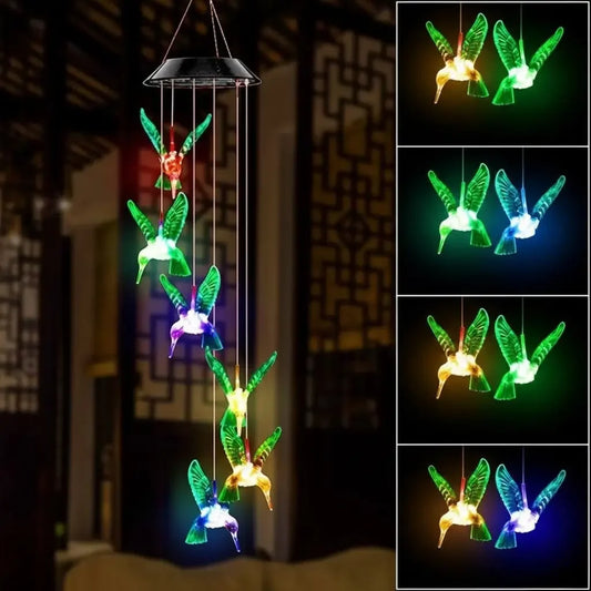 Luminária de Beija-Flor de Luz Solar Eco Bird   Maravilhas do Mundo Moderno