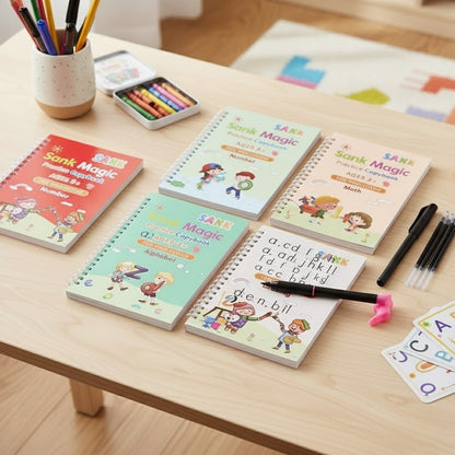 Conjunto de Caderno Caligrafia Multi-idiomas