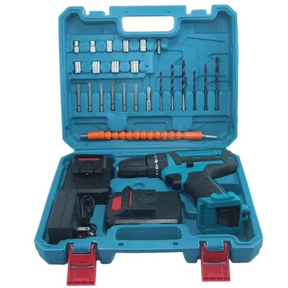 Kit Parafusadeira/Furadeira 28 Pcs + 2 Baterias Portáteis + Maleta De Brinde