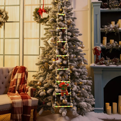 Led Papai Noel Luzes Subindo Escadas