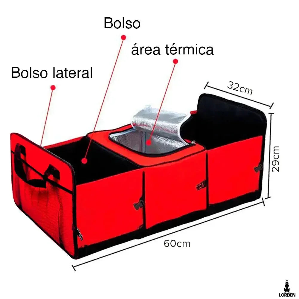 Organizador de Porta Malas com Compartimento Térmico   Maravilhas do Mundo Moderno