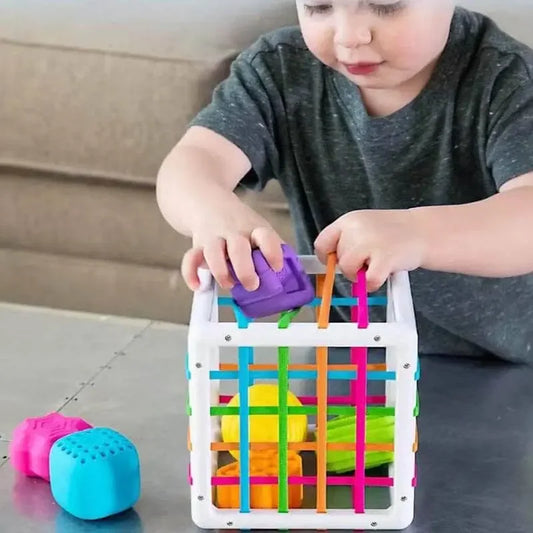 Brinquedo Infantil Caixa Desafiadora Sensorial Maravilhas do Mundo Moderno