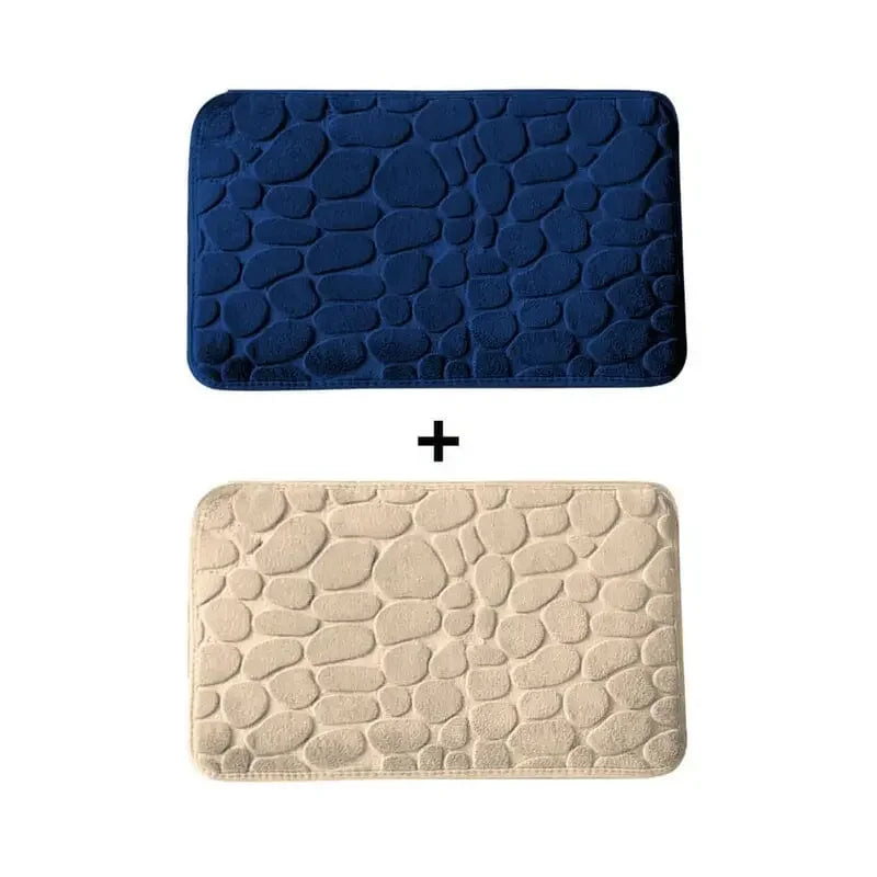 Kit 2 Tapetes para Banheiro Antiderrapante & Ultraabsorvente 3D   Maravilhas do Mundo Moderno