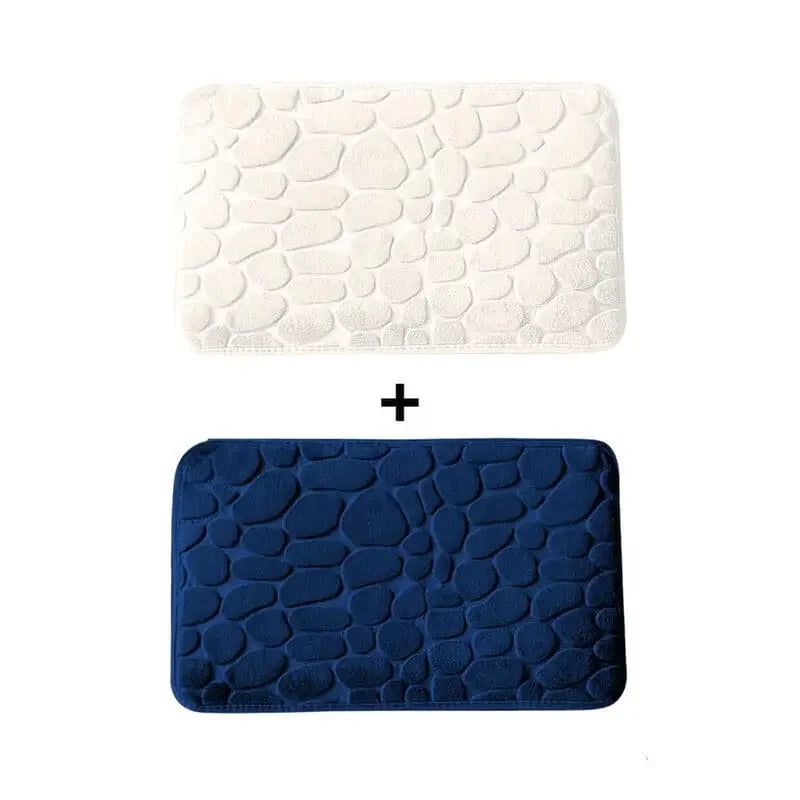 Kit 2 Tapetes para Banheiro Antiderrapante & Ultraabsorvente 3D   Maravilhas do Mundo Moderno