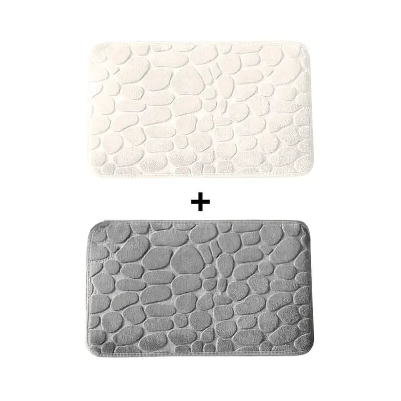 Kit 2 Tapetes para Banheiro Antiderrapante & Ultraabsorvente 3D   Maravilhas do Mundo Moderno