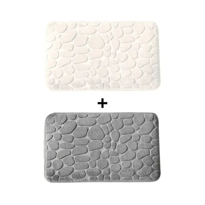 Kit 2 Tapetes para Banheiro Antiderrapante & Ultraabsorvente 3D   Maravilhas do Mundo Moderno
