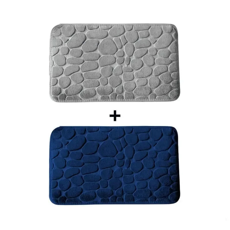 Kit 2 Tapetes para Banheiro Antiderrapante & Ultraabsorvente 3D   Maravilhas do Mundo Moderno