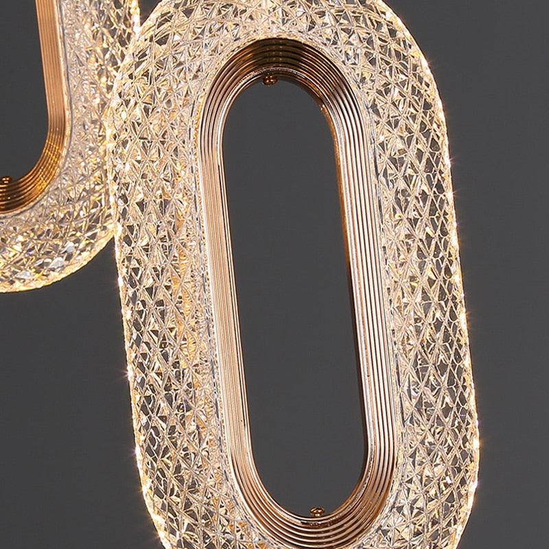 Pendente Vintage Oval de Cristal Iluminação Elegante