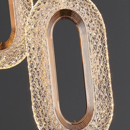 Pendente Vintage Oval de Cristal Iluminação Elegante